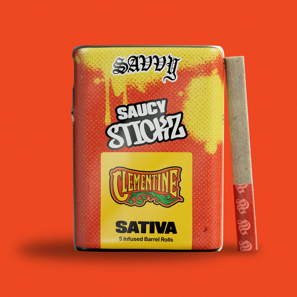 Savvy Saucy Stickz Clementine Infused Pre-Roll 2.5g [5pk]