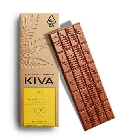 - KIVA CHURRO MILK CHOCOLATE BAR (100MG) (H)