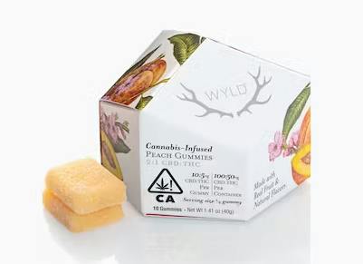 WYLD - PEACH GUMMIES 2:1 (CBD:THC) (150MG) (H)