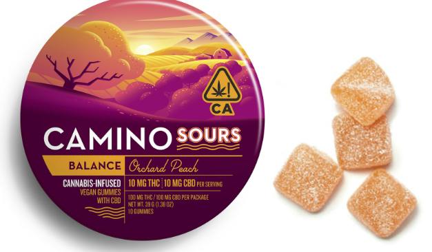 CAMINO SOURS ORCHARD PEACH 1:1 (THC:CBD) (200MG) (H)