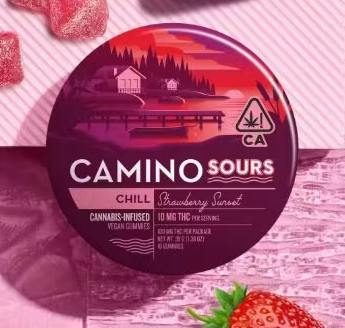 KIVA CAMINO SOURS STRAWBERRY SUNSET (100MG) (H)