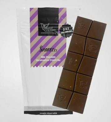 NATURE'S GRACE - SNOREZZZ MILK CHOCOLATE MARSHMALLOW CRUNCH BAR 2:1:1 (THC:CBN:CBG) (100MG) (I)