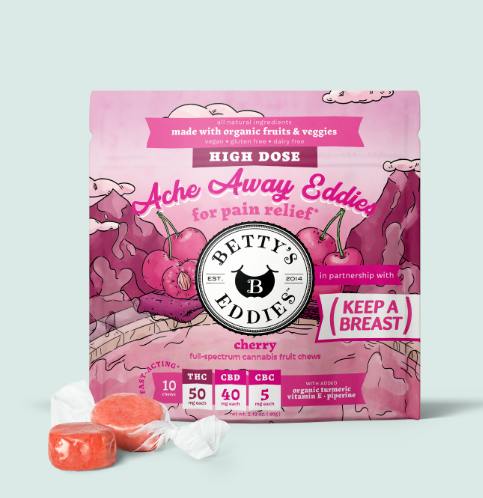BETTY'S EDDIES - CHERRY BREAST CANCER FRUIT CHEW (1PC) (50MG) (H) - 50 mg