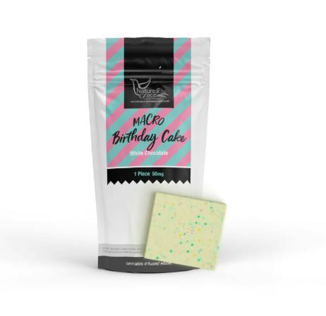 NATURES GRACE - BIRTHDAY CAKE WHITE CHOCOLATE BAR (1PC) (50MG) (H)