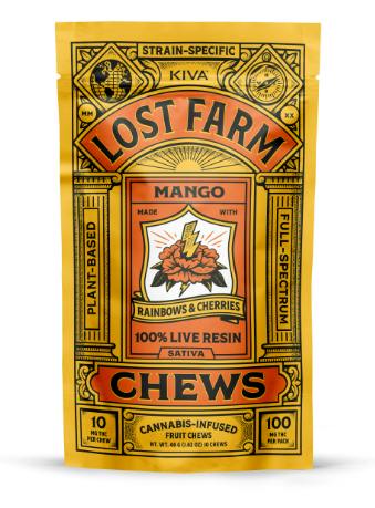 LOST FARM - MANGO LIVE RESIN CHEWS (10PK) (100MG) (S) - 100 mg