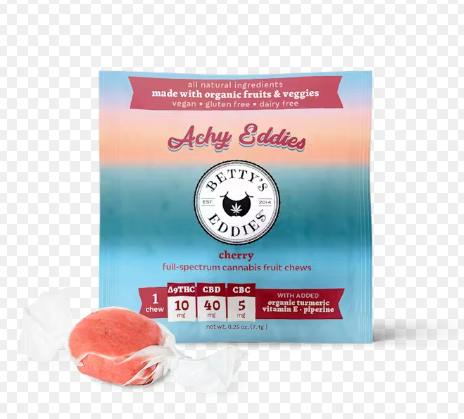 BETTY'S EDDIES - CHERRY FRUIT CHEWS (THC:CBD:CBC) (10PK) (100MG)