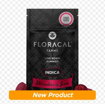 Strawberry Jam | Hybrid Live Rosin Gummies 100mg [10pk] by FloraCal Farms