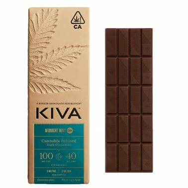 KIVA MIDNIGHT MINT CBN BAR 5:1 THC:CBN (120MG) (20CT) - 100 mg