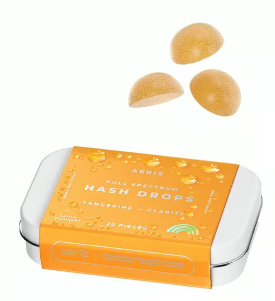 AERIZ HASH DROPS- TANGERINE- DURBAN POISON - 100 mg