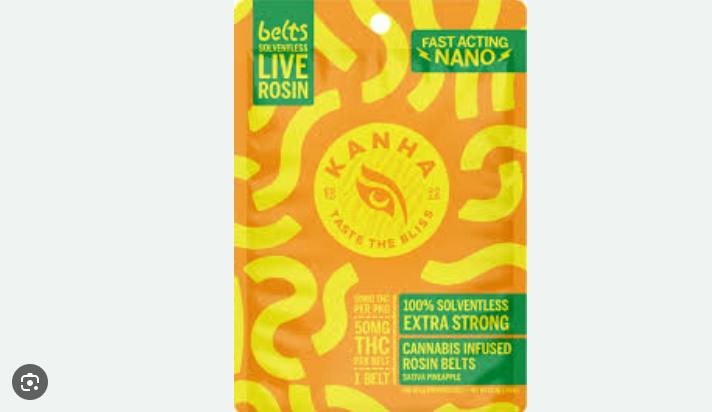 KANHA - SOUR PINEAPPLE BELTS (S) (50MG)