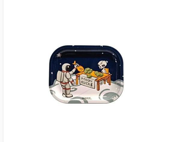 Moon Rocks Metal Rolling Tray Small