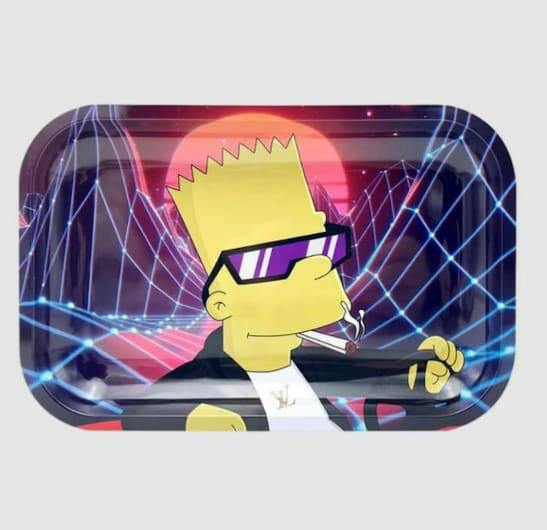 Bart Vaporwave Metal Rolling Tray - Medium