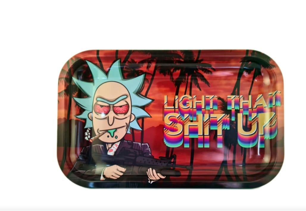 Light That Shit Up Metal Rolling Tray - Medium