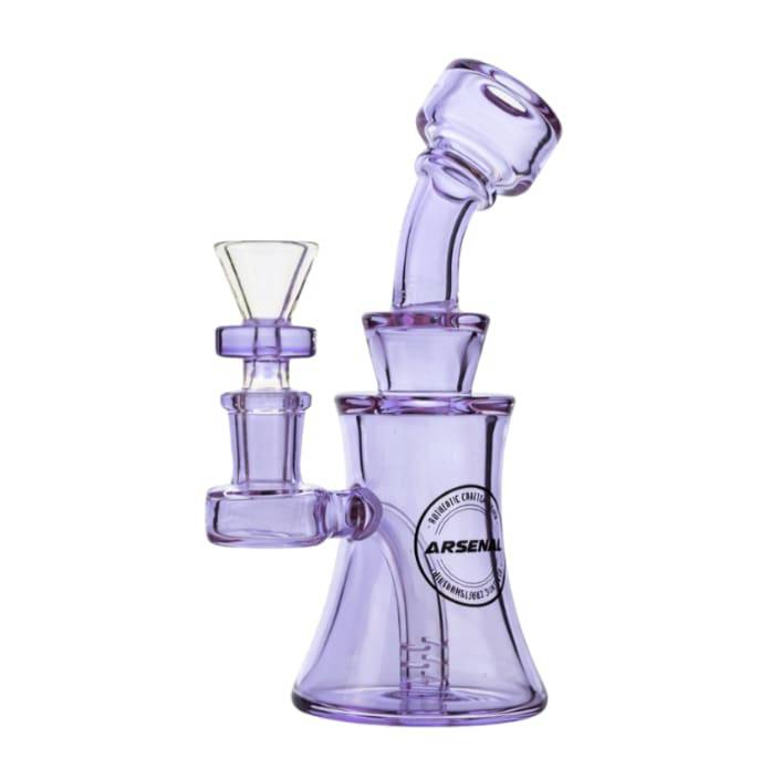 6" Arsenal Mini Prism Curve Bong (Purple)