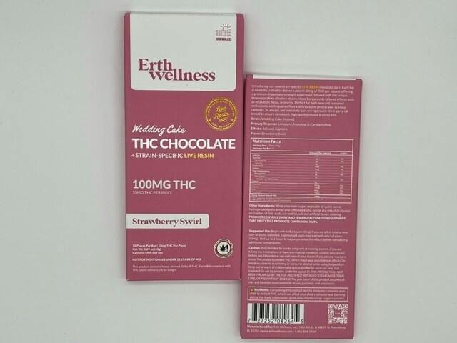 Erth Wellness | Chocolate Bar 100 mg | Strawberry Swirl at NativeCare Thief River Falls
