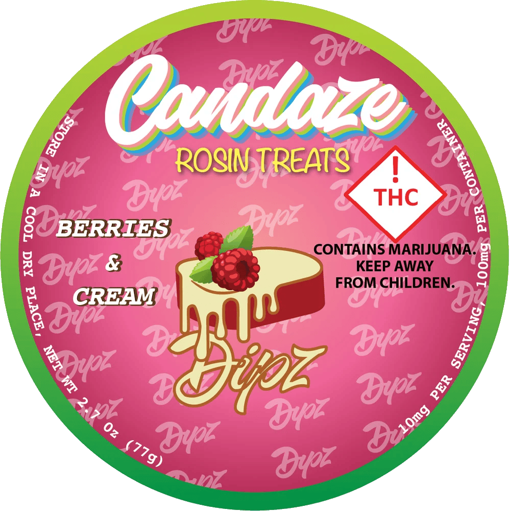 Candaze - Rosin Gummies - Berries & Cream Dipz- 100mg