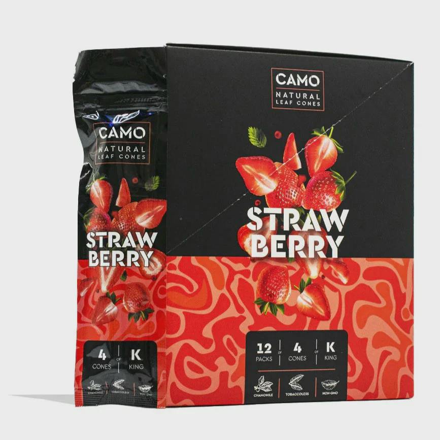 Camo - Natural Leaf Cones 4pk - Strawberry