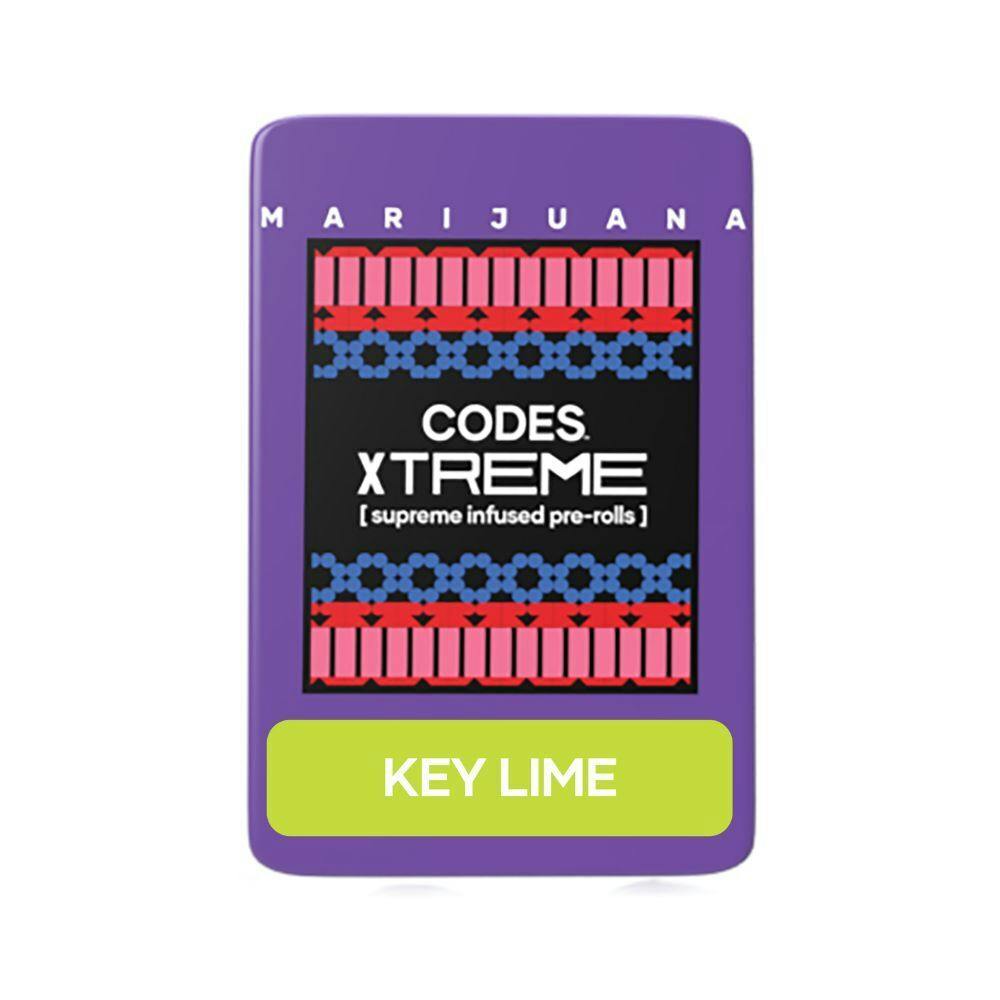 Codes: Infused Pre-Roll Pack | Key Lime x Lemon Cherry Sherbert | Xtreme J's | 0.7g ea | 3pk