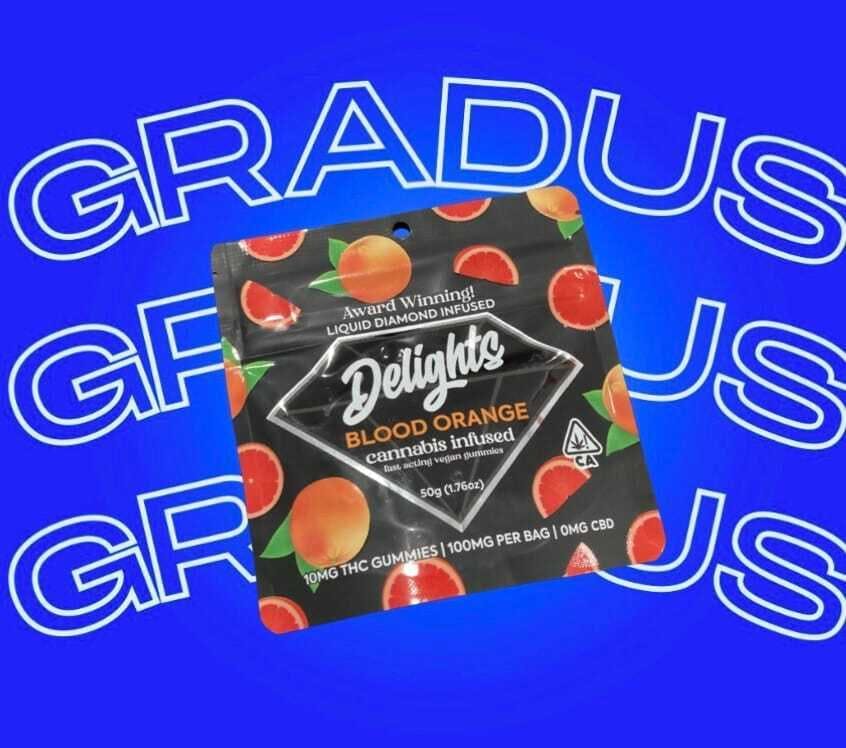 Delights - Delights - Liquid Diamond Infused Gummies - Blood Orange - 100mg