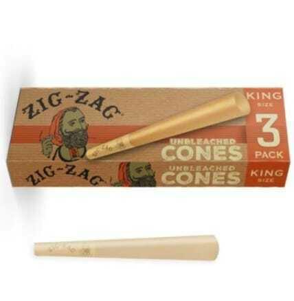 Zig-Zag - 3pk Unbleached King Size Cone