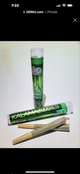 269 Kalamazoobies - Animal Mintz - Live Resin Infused - Preroll 2PK