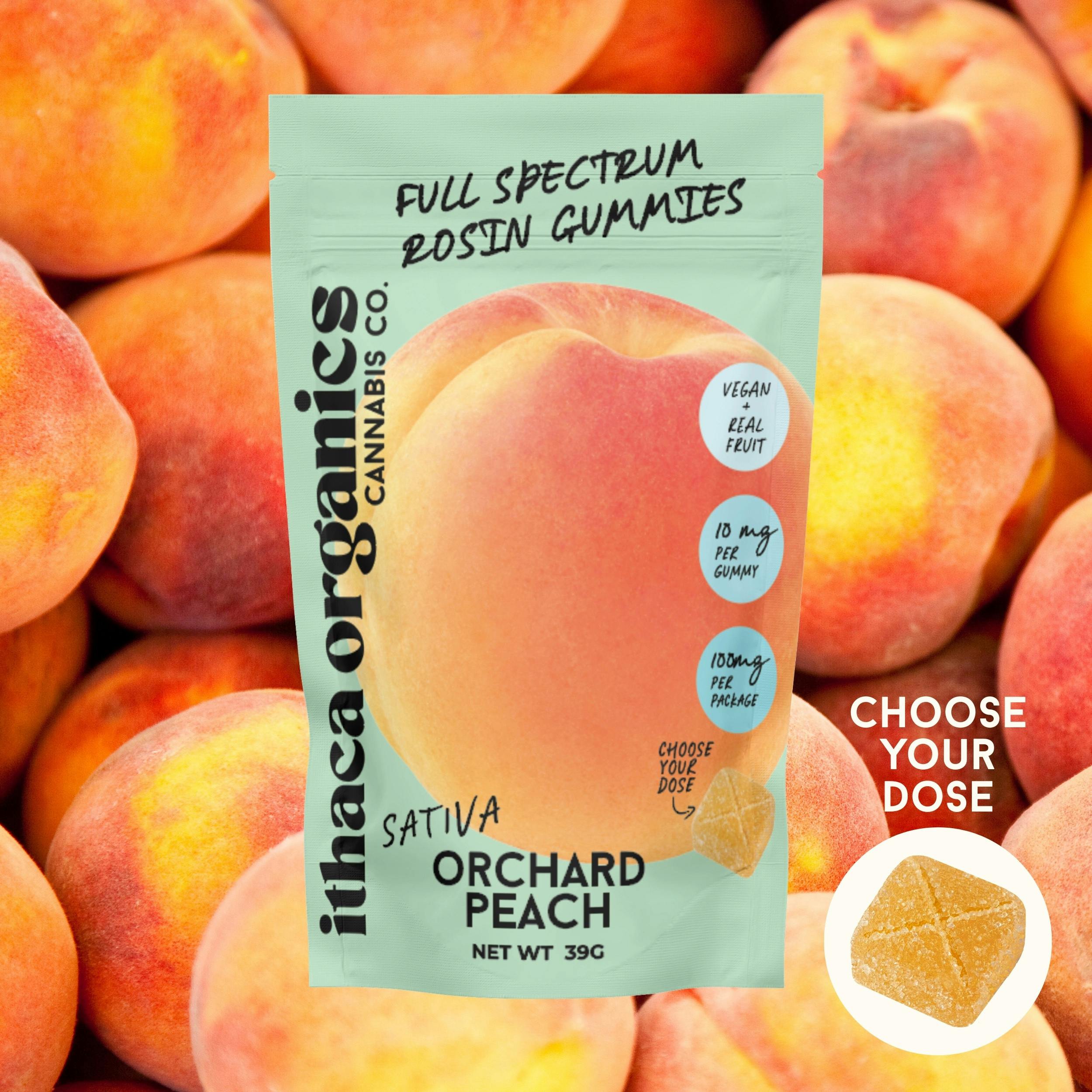 Ithaca Organics | Orchard Peach | Hash Rosin Edibles | 10pk