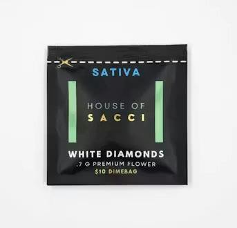 House of Sacci | White Diamonds | Whole Flower | 0.7g at The Cannabis Reserve