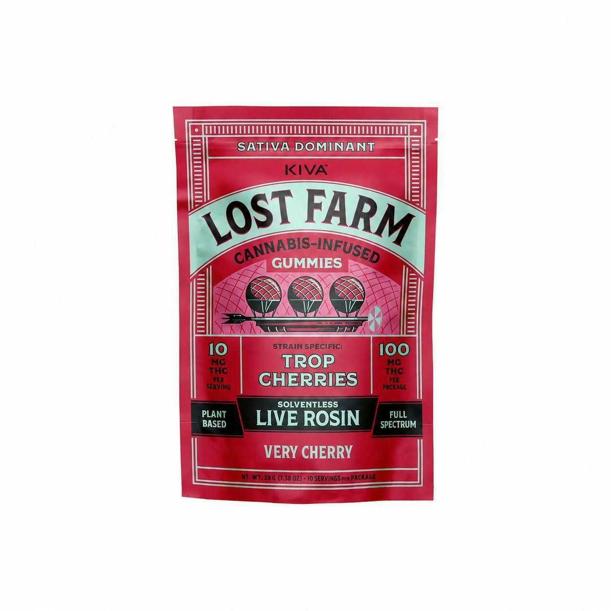 Lost Farm | Very Cherry x Tropicana Cherries | Live Rosin Edibles | 10pk | 100mg