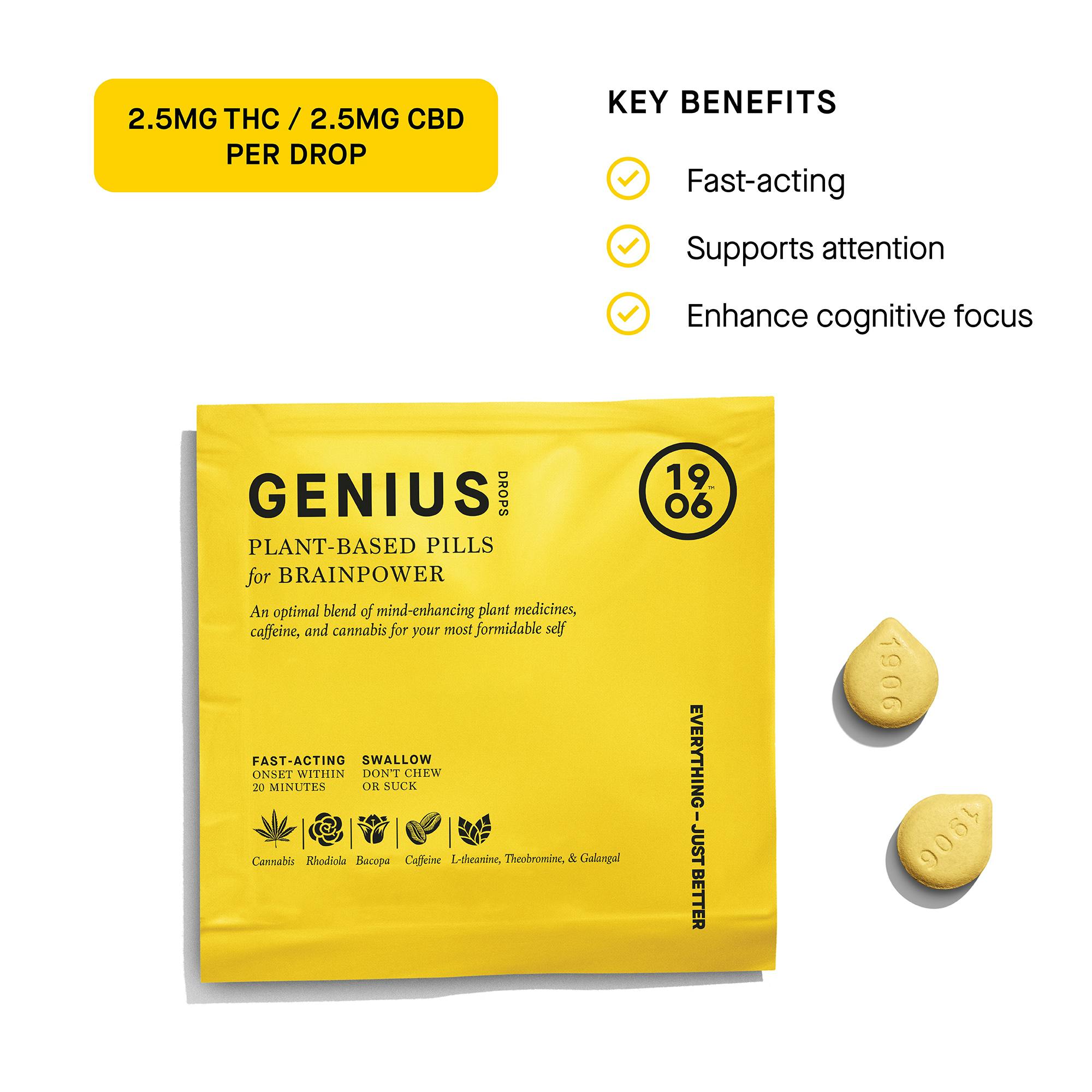 1906 | Genius Pouch | 1:1:1 THC:CBD:CBG Edibles | 4pk | 10mg at The Cannabis Reserve