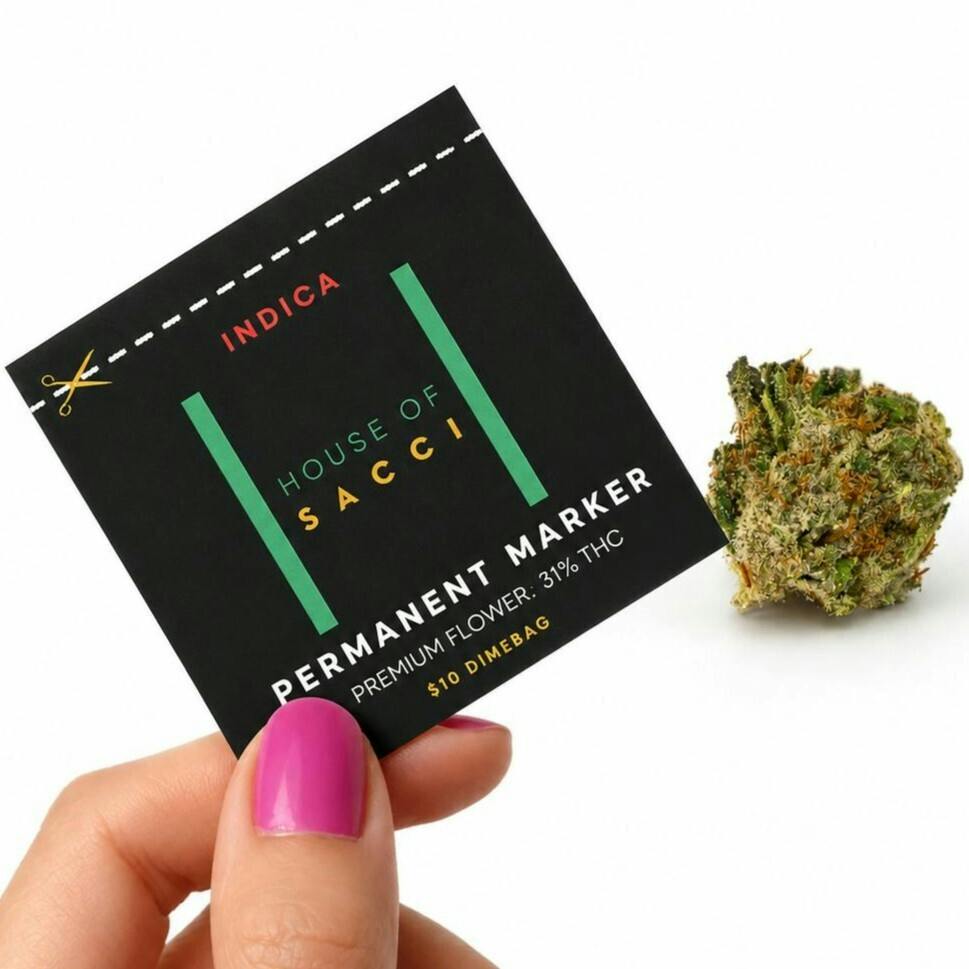House Of Sacci | Permanent Marker | Whole Flower | 0.7g at The Cannabis Reserve