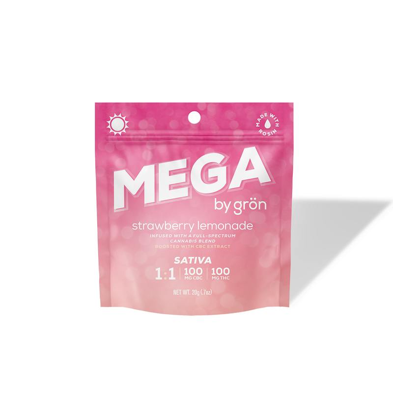 Gron | Strawberry Lemonade MEGA | 1:1 CBC:THC | Edible | 1pk | 100mg