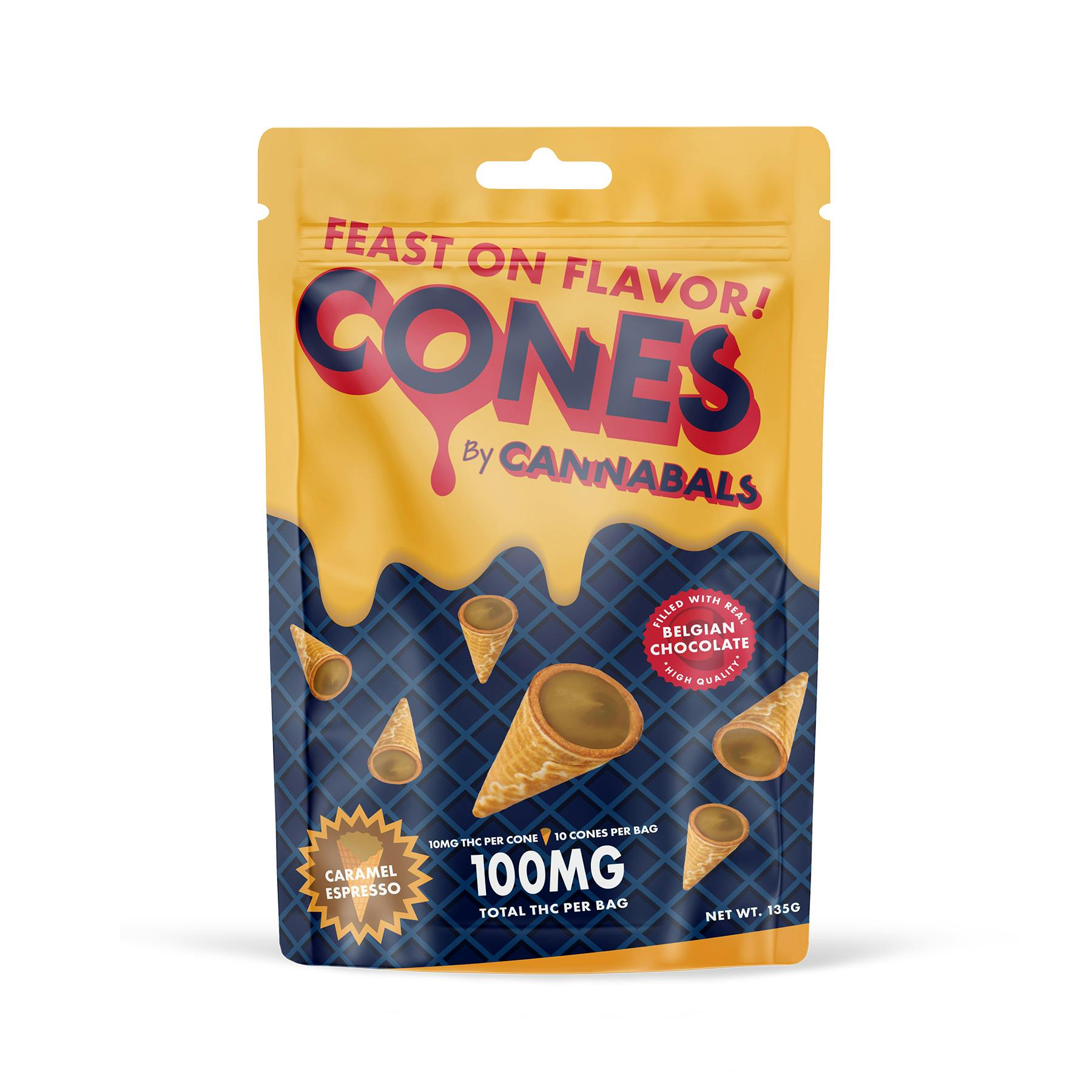 Cannabals | Caramel Espresso Cones | Edible | 10pk | 100mg