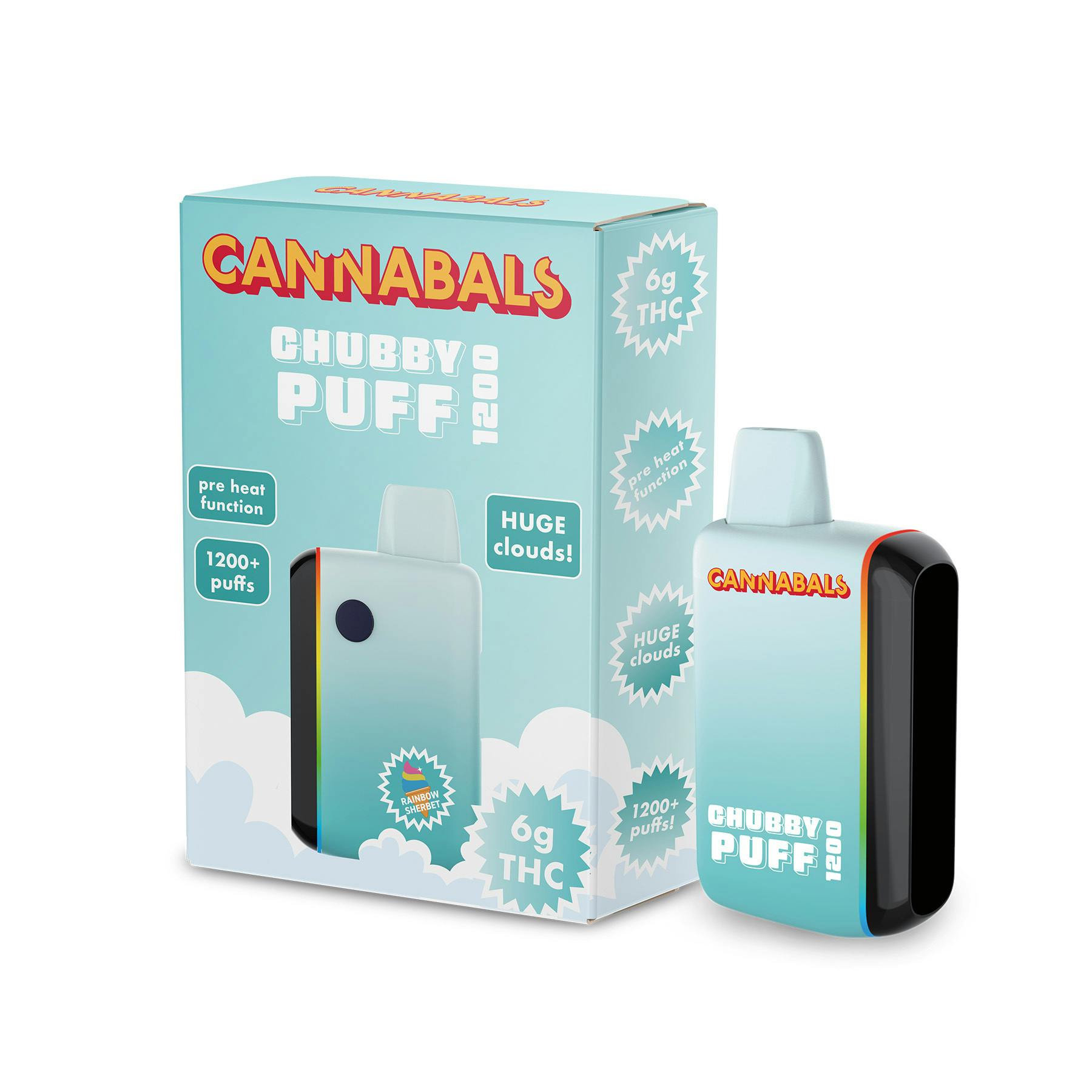 Cannabals | Chubby Puff | Rainbow Sherbet | Vape 6g