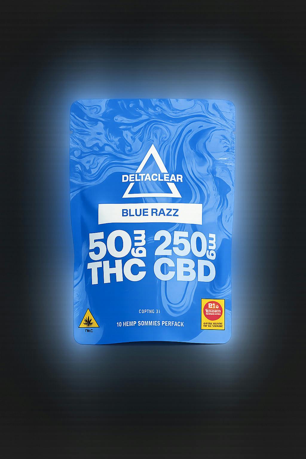 DeltaClear | Blue Razz| Gummies | 50 mg THC + 250 mg CBD