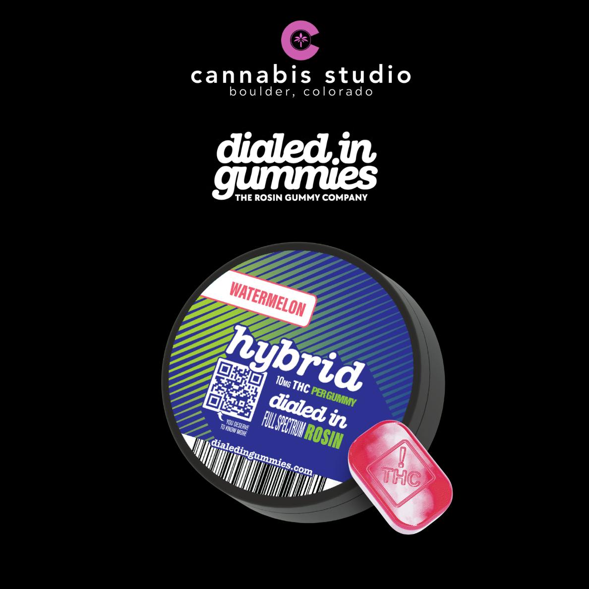 Dialed In - Watermelon - Rosin Gummies - Hybrid - 100mg