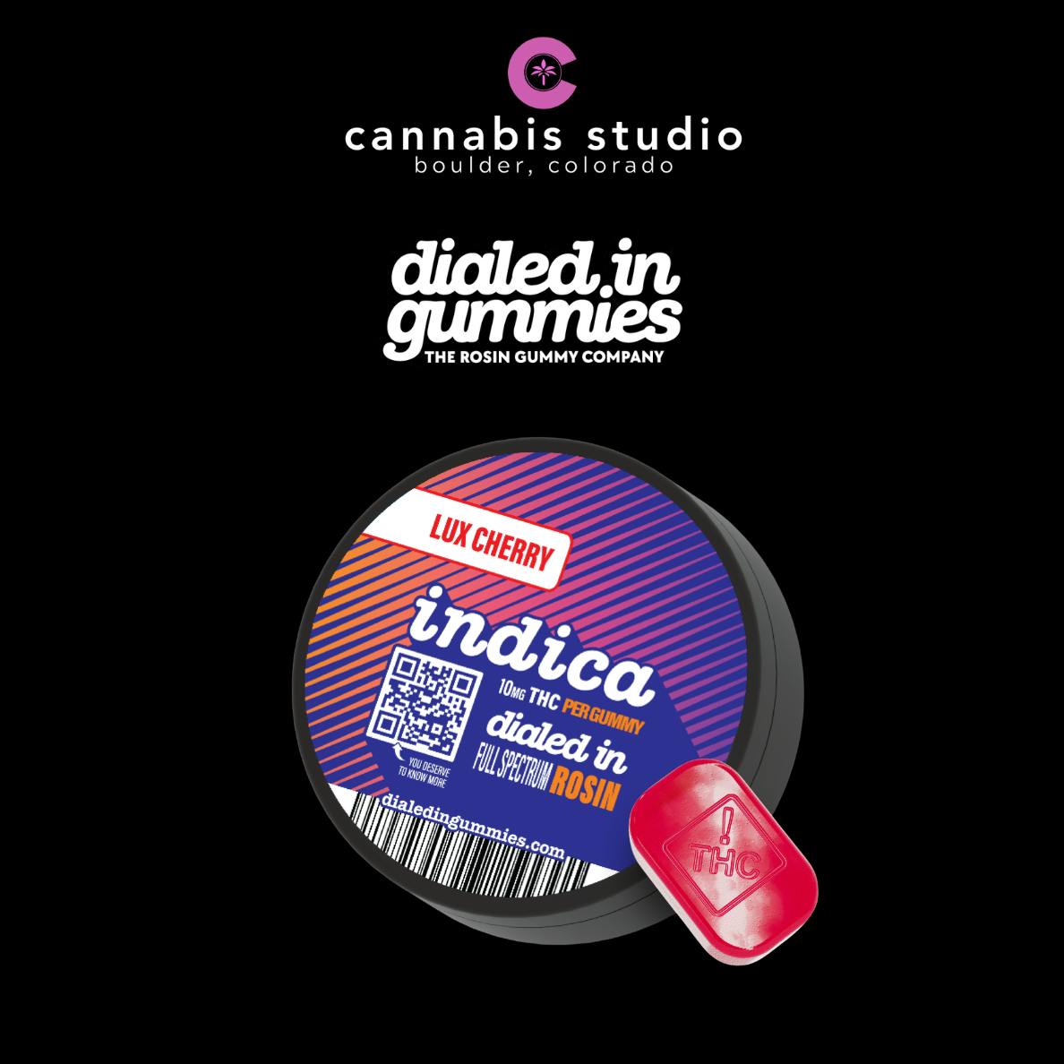 Dialed In - Lux Cherry - Rosin Gummies - Indica - 100mg