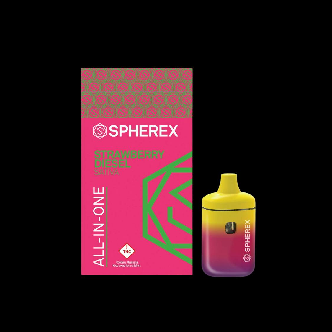 Strawberry Diesel All-in-One Vape - 1g AIO Mini by Spherex