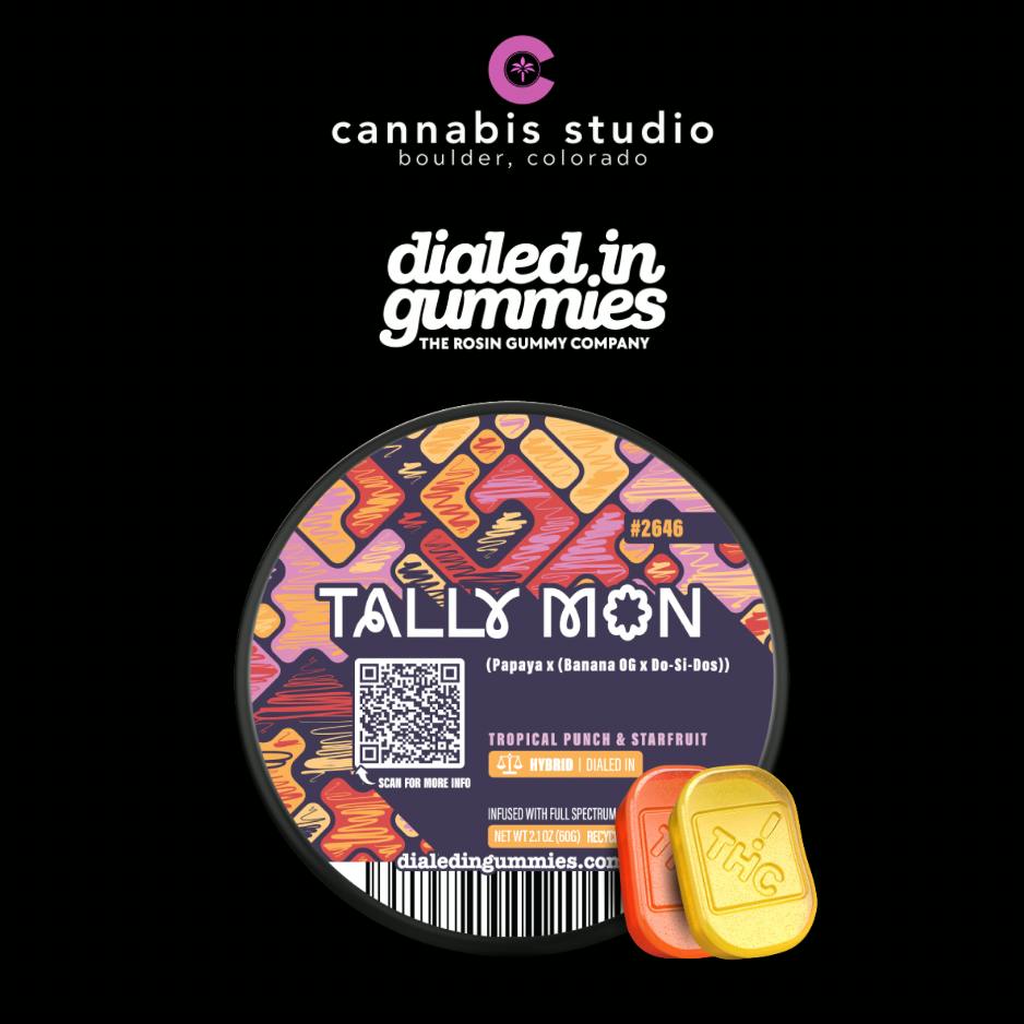 Dialed In - Tally Mon - Rosin Gummies - Hybrid - 100mg
