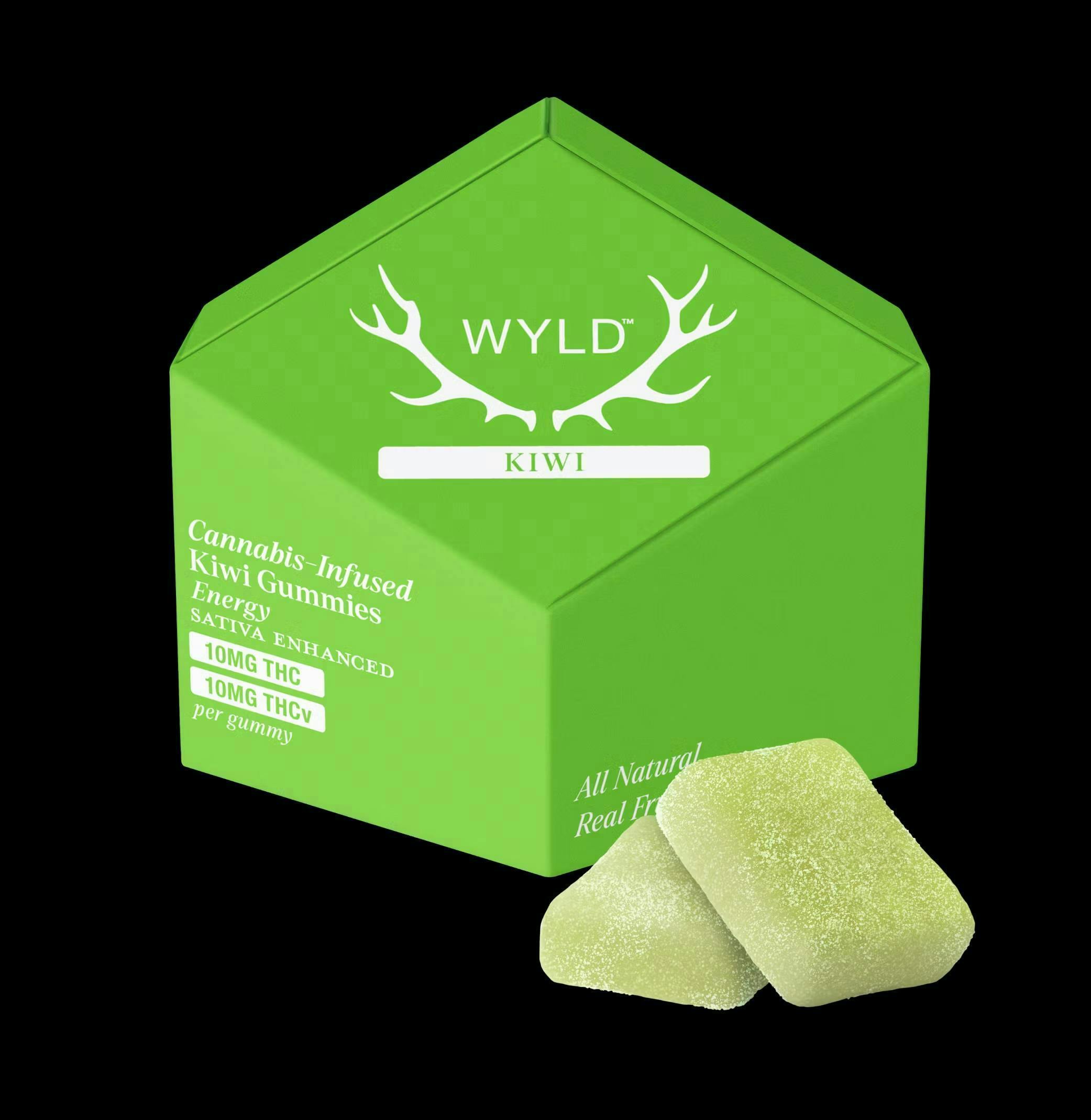 WYLD - Kiwi 1:1 THC:THCv Gummies