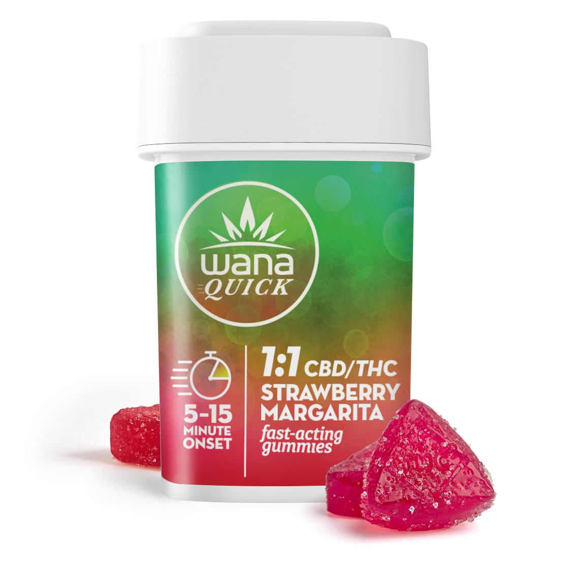 Strawberry Margarita (H) - (1:1 THC:CBD) - 100mg Gummies - Wana