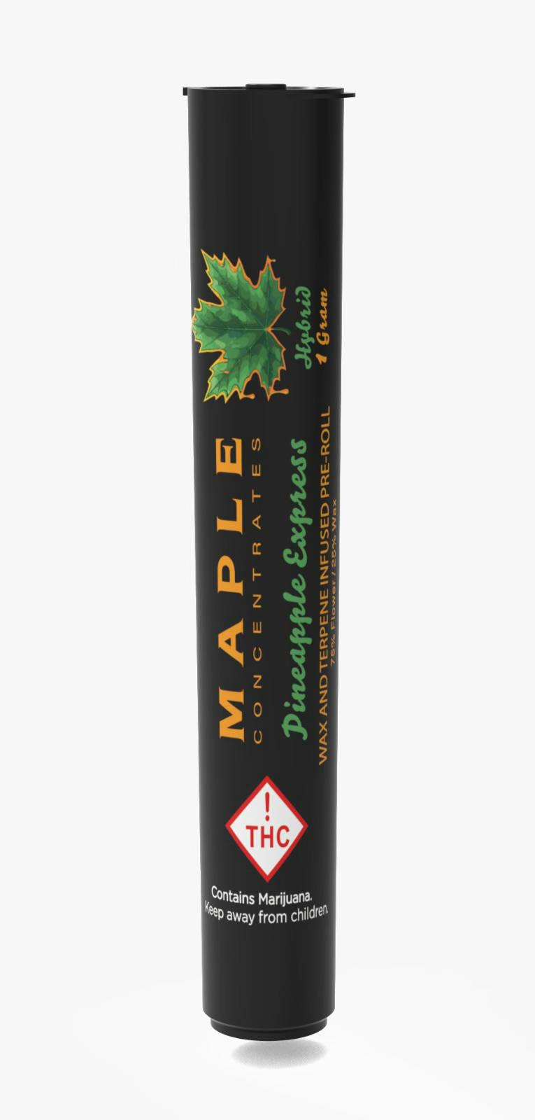Pineapple Express (H) - 1g Wax Infused Pre-Roll - Maple