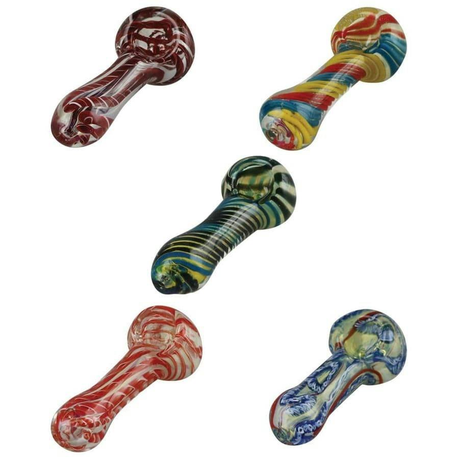 Color Swirl Spoon Pipe - 3.25"
