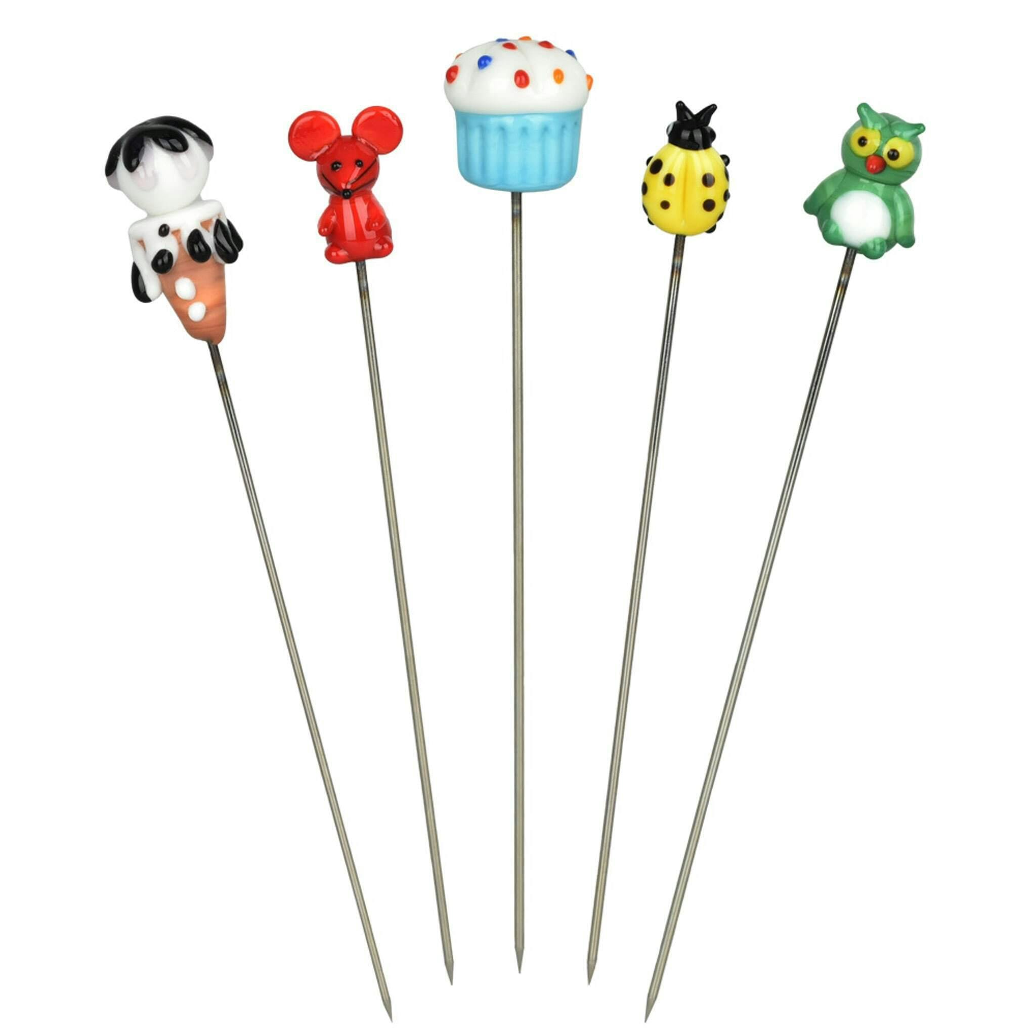 Glass Hairpin/Poker Version 2 - 5" - Asst Styles