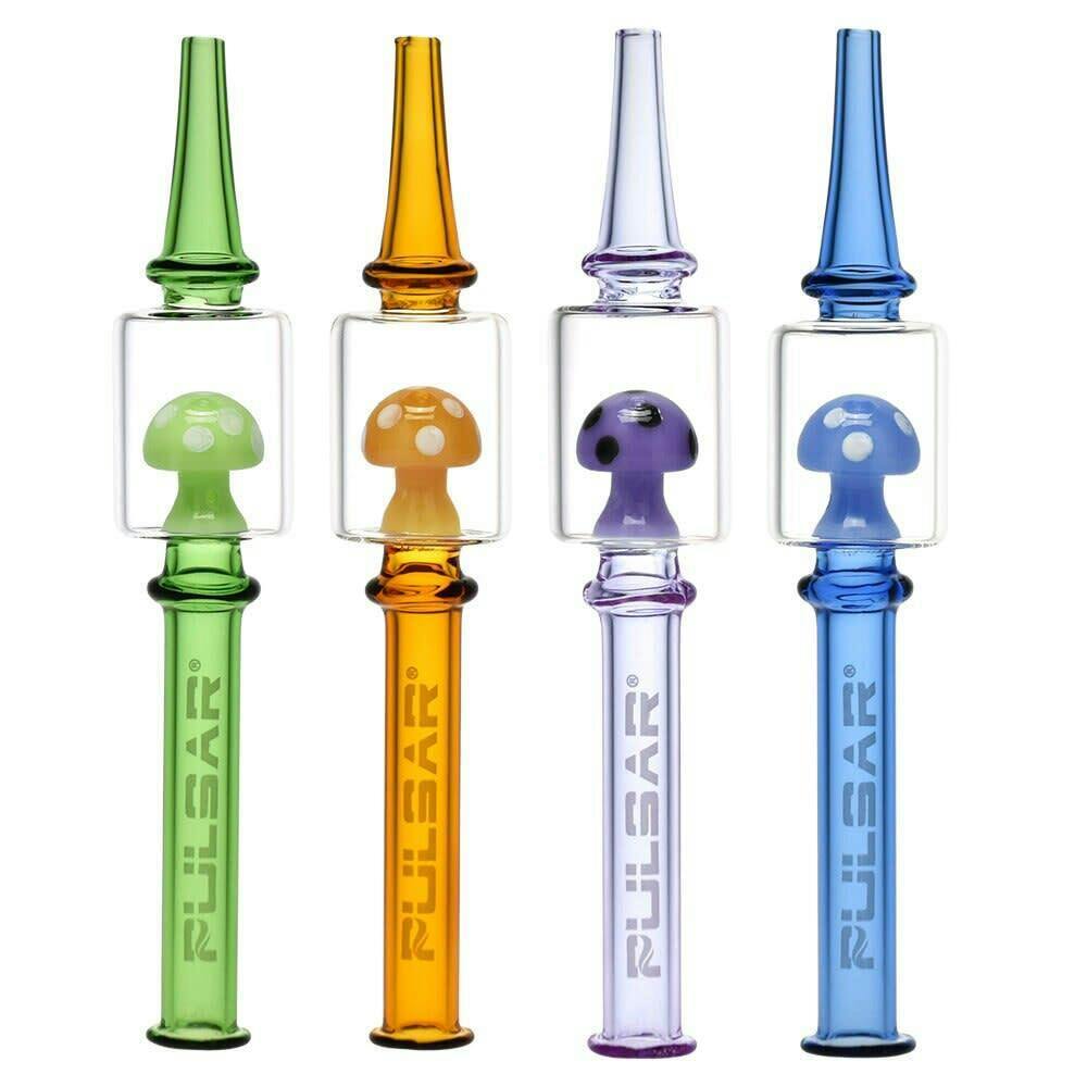 Pulsar Magic Mushroom Dab Straw 6" - Assorted