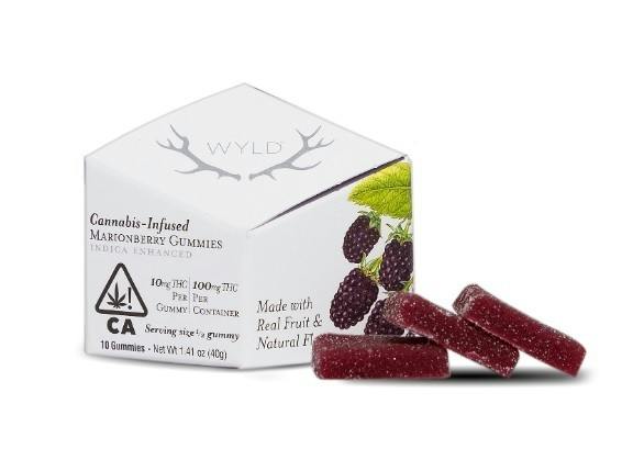 Wyld 100mg Gummies | Marionberry (indica) at Glenrio Smoke Stop