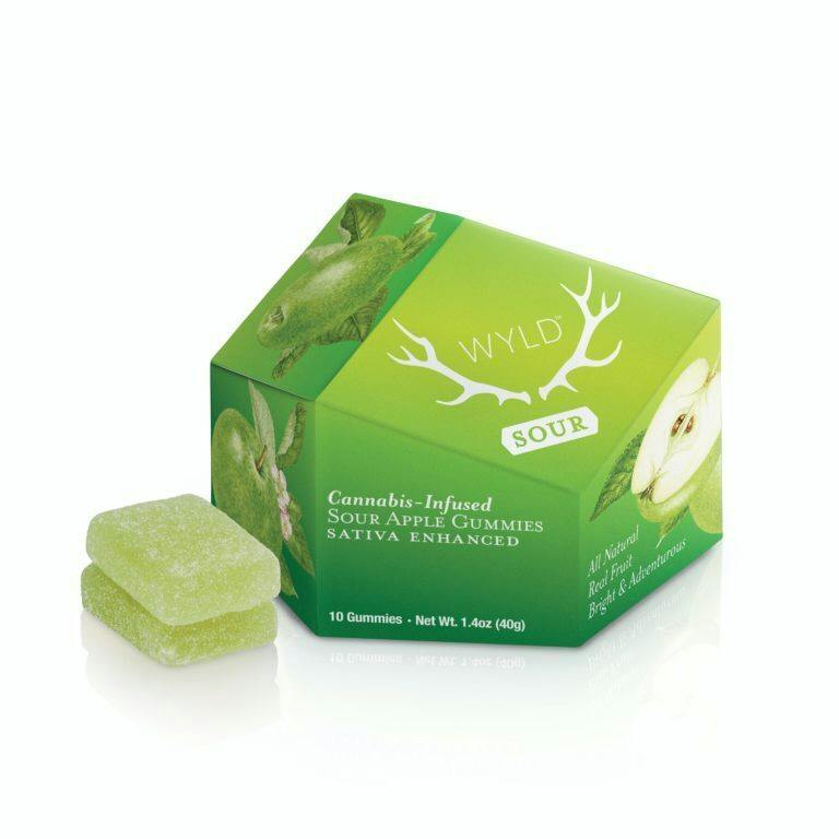 Wyld 100mg Gummies | Sour Apple (sativa) at Glenrio Smoke Stop