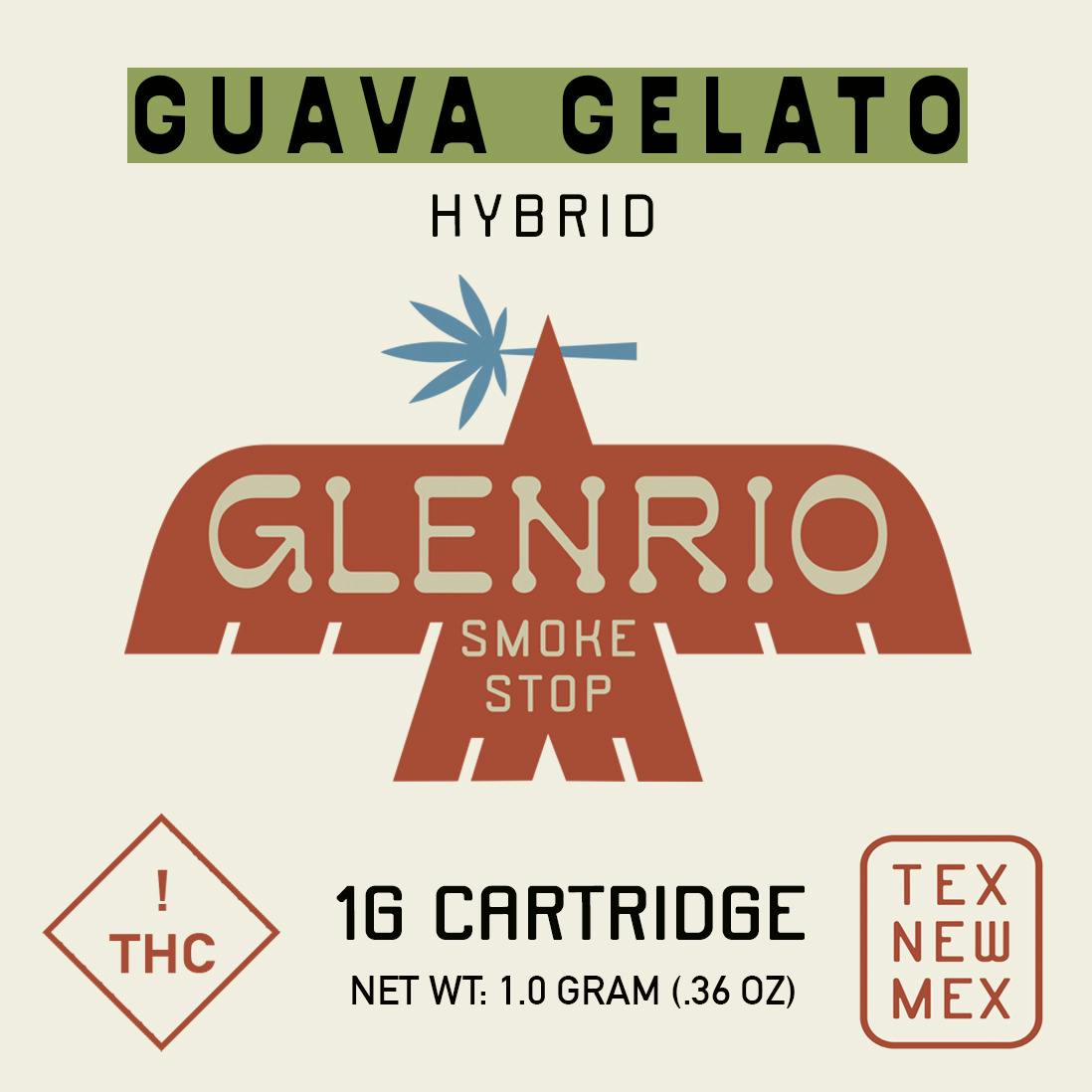 Glenrio 1g Cart l Guava Gelato (hybrid) at Glenrio Smoke Stop