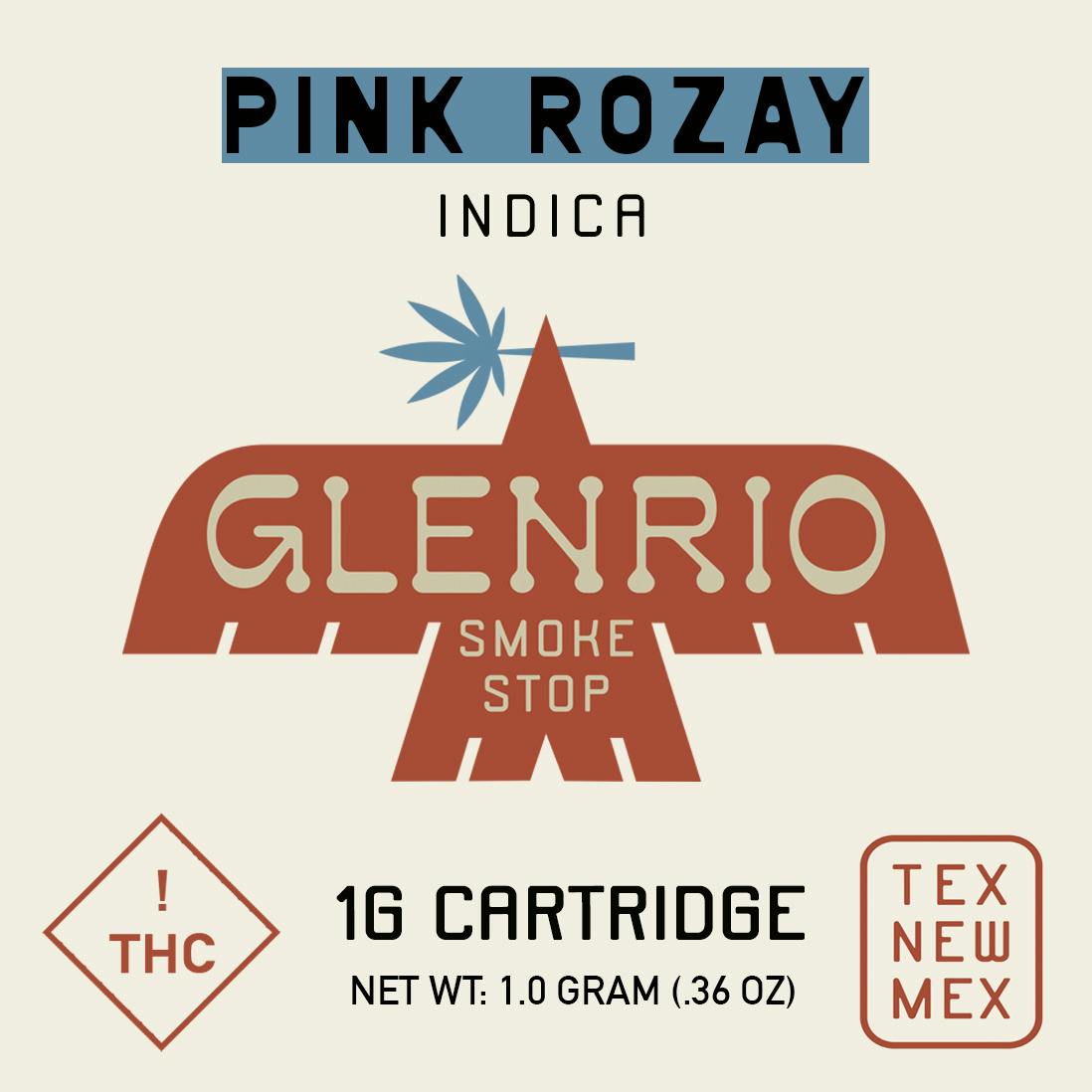 Glenrio 1g Cart l Pink Rozay (indica) at Glenrio Smoke Stop