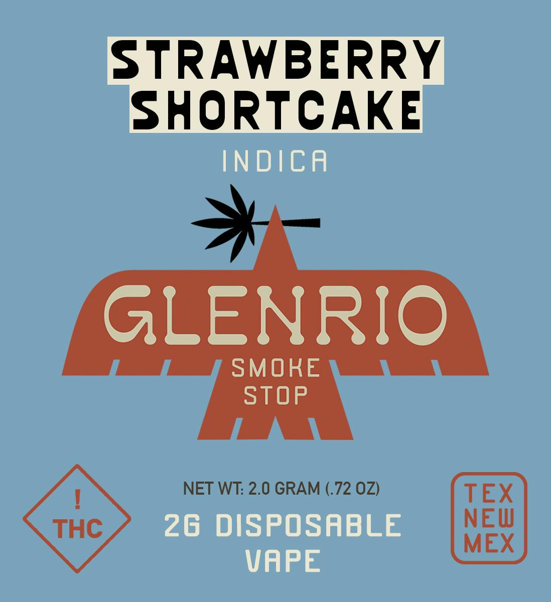 Glenrio 2g Disposable l Strawberry Shortcake (indica)