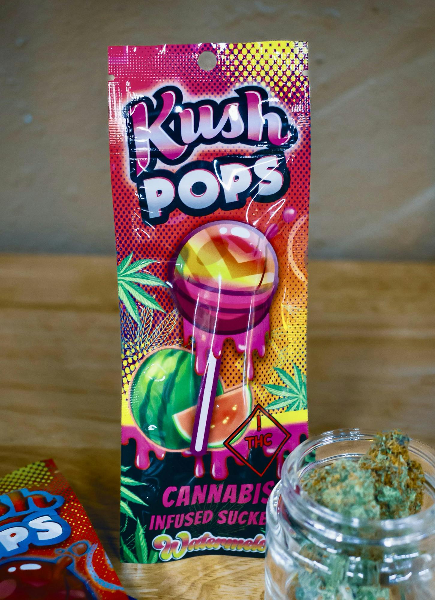 Kush Pops 100mg Suckers (2-Pack) | Watermelon